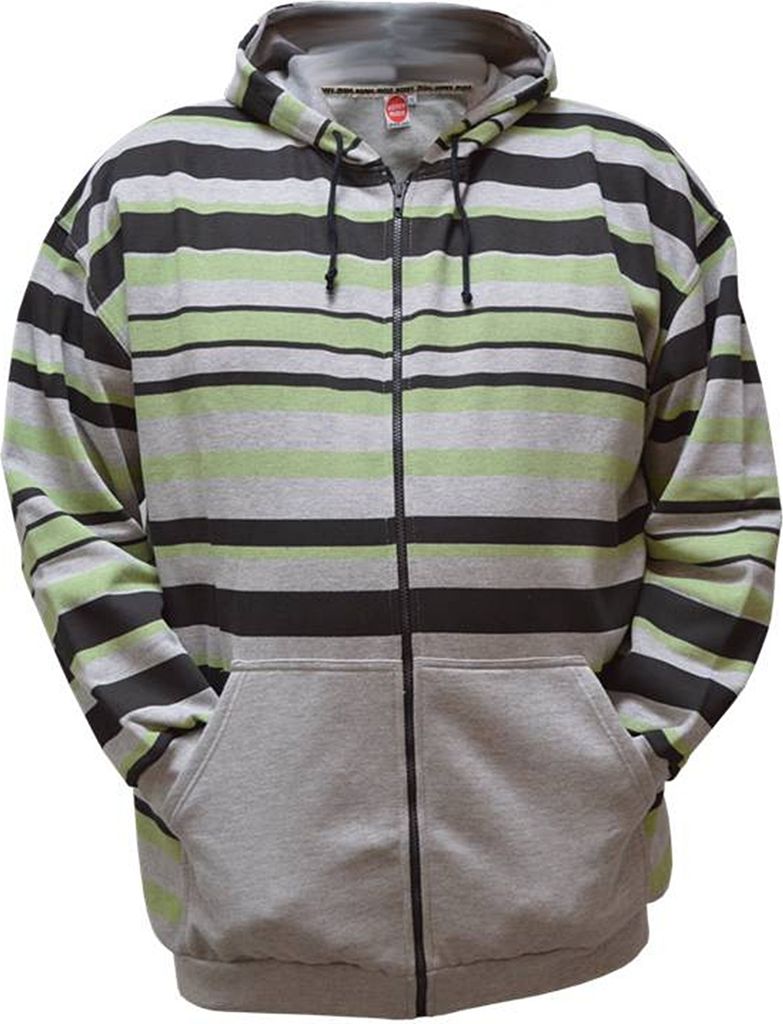 Übergrößen Design Kapuzen-Sweatjacke HONEYMOON Streifen 4XL