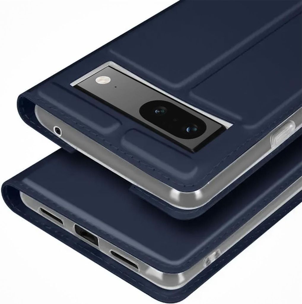 32nd Lederhülle Classic 2.0 Für Google Pixel 7A – Mit RFID-Schutz, Standfuß & Magnetverschluss – Marineblau