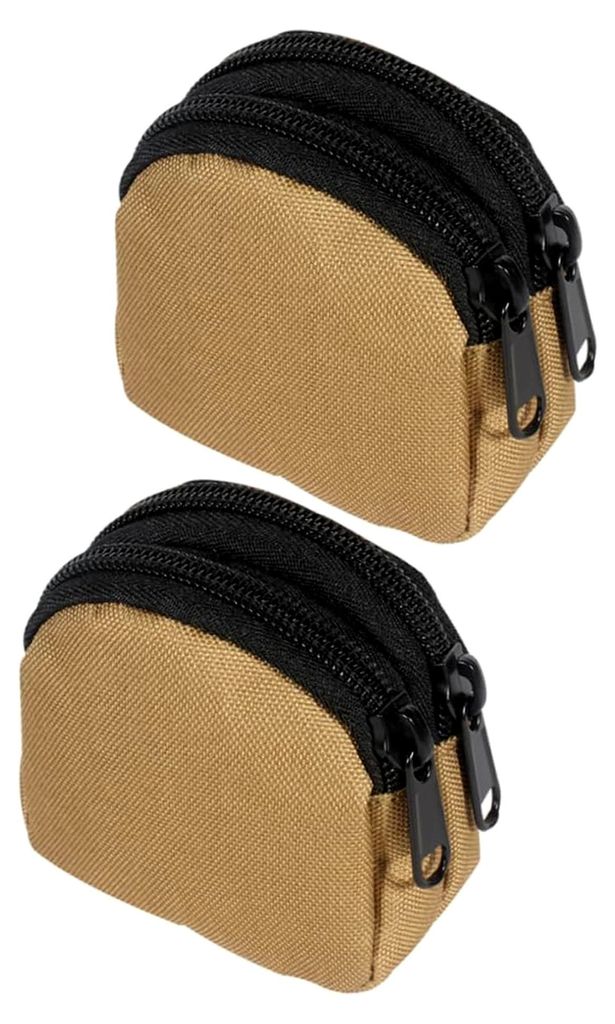 Mini Münztasche mit Reißverschluss Kleine Aufbewahrungstasche für Münzen Karten Schlüssel Kopfhörer für Herren und Damen Praktisch für Reis...