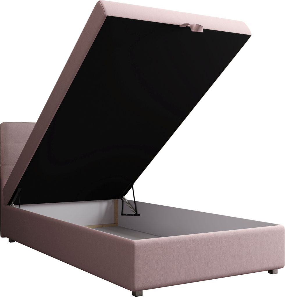Einzelbett 120x200 STIG 8 mit Stauraum - rosa Produktbild 