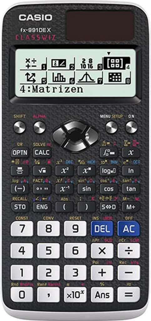 CASIO Schulrechner FX-991DEX-K 12stellig Solar/Batterie sw Produktbild 