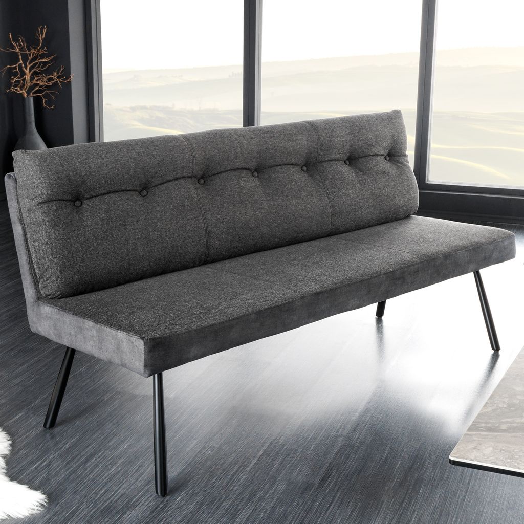 riess-ambiente Moderne Sitzbank BIG GEORGE 160cm anthrazit Produktbild 
