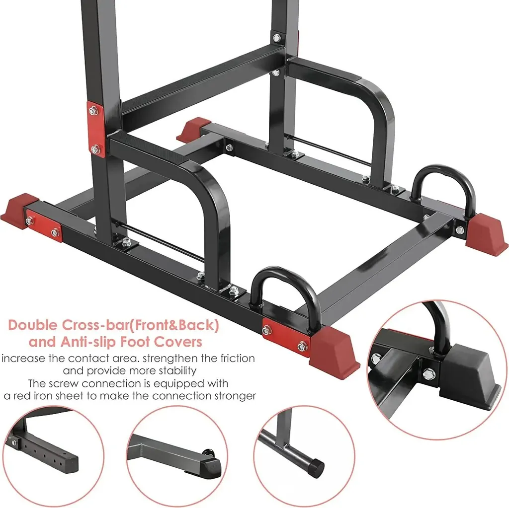 Power Tower Musculation Stable - Barre de Traction et Dips Sans Secousse - 3