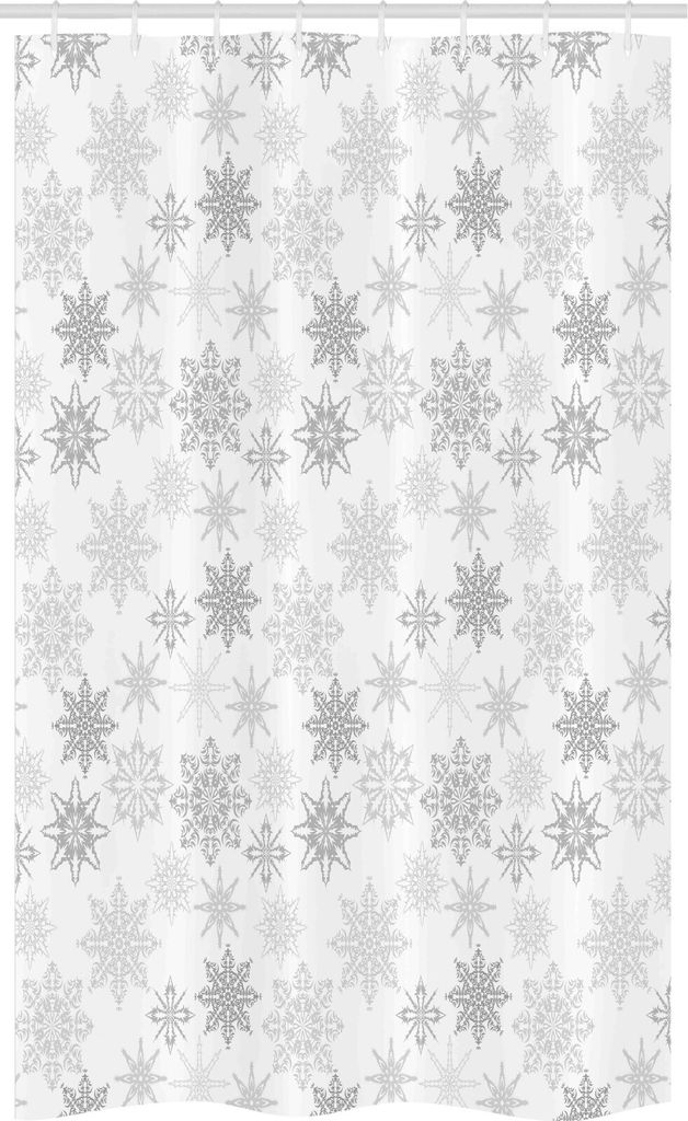 ABAKUHAUS Winter Schmaler Duschvorhang, Aufwändige Produktbild 