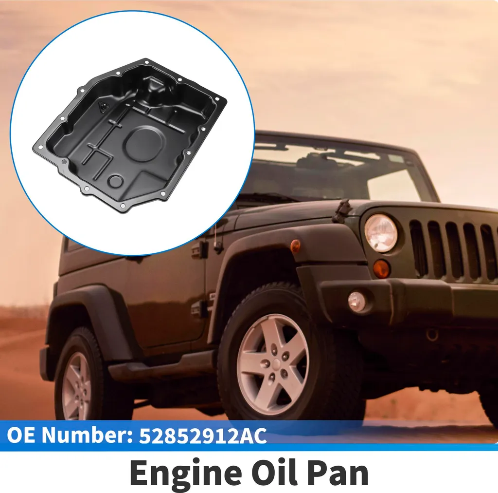 Carter d'Huile en Fer Noir 52852912AC pour Jeep Wrangler - Étanchéité Totale