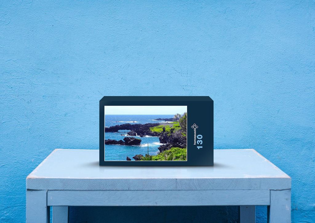 hansepuzzle 22552 - Felsen-Meer Puzzle, 130 Teile, Natur, 28,7 x 20,0cm mit hochwertiger Aufbewahrung, Kartonbox und wiederverschließbarem Beutel