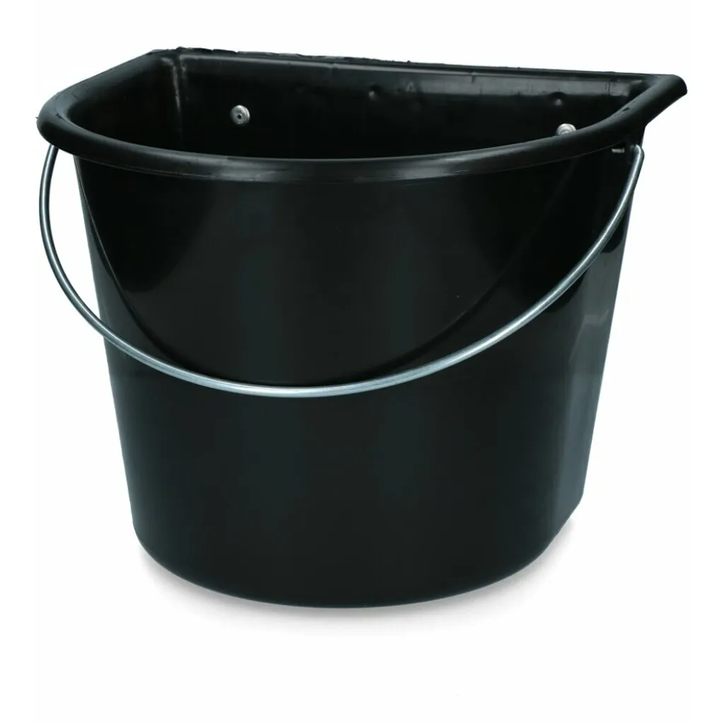 Mangiatoia 15 l con gancio e manico nero