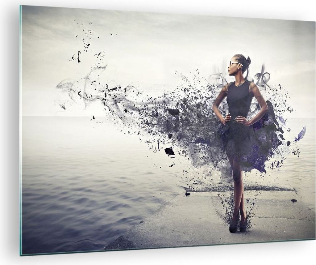 Bilder auf glas - Afrika modell schönheit komposition - 70x50cm - Glasbilder - Wandbilder - Kunstdruck - Wanddekoration aus Glas - Glas Bilder - W...