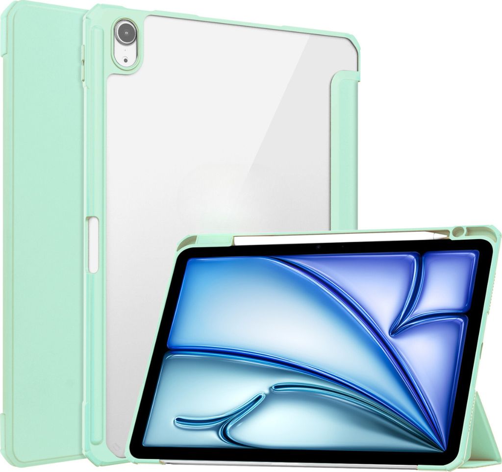 Case2go - Hülle kompatibel mit Apple iPad Air (2024) / Apple iPad Air (2025) - 11 Zoll - Acryl Silikon Tablet Case Schutzhülle - Schwarz