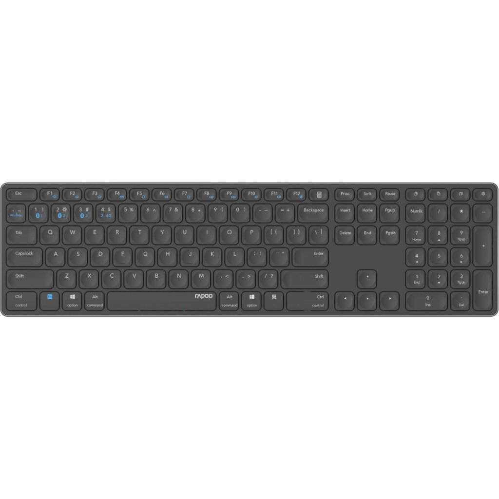 Rapoo E9800M Dunkelgrau Kabellose Multimodus Tastatur Produktbild 