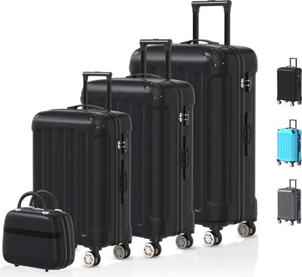 Voyagoux Black Collection: Set 4 Valigie Rigide ABS con TSA e Ruote - 1