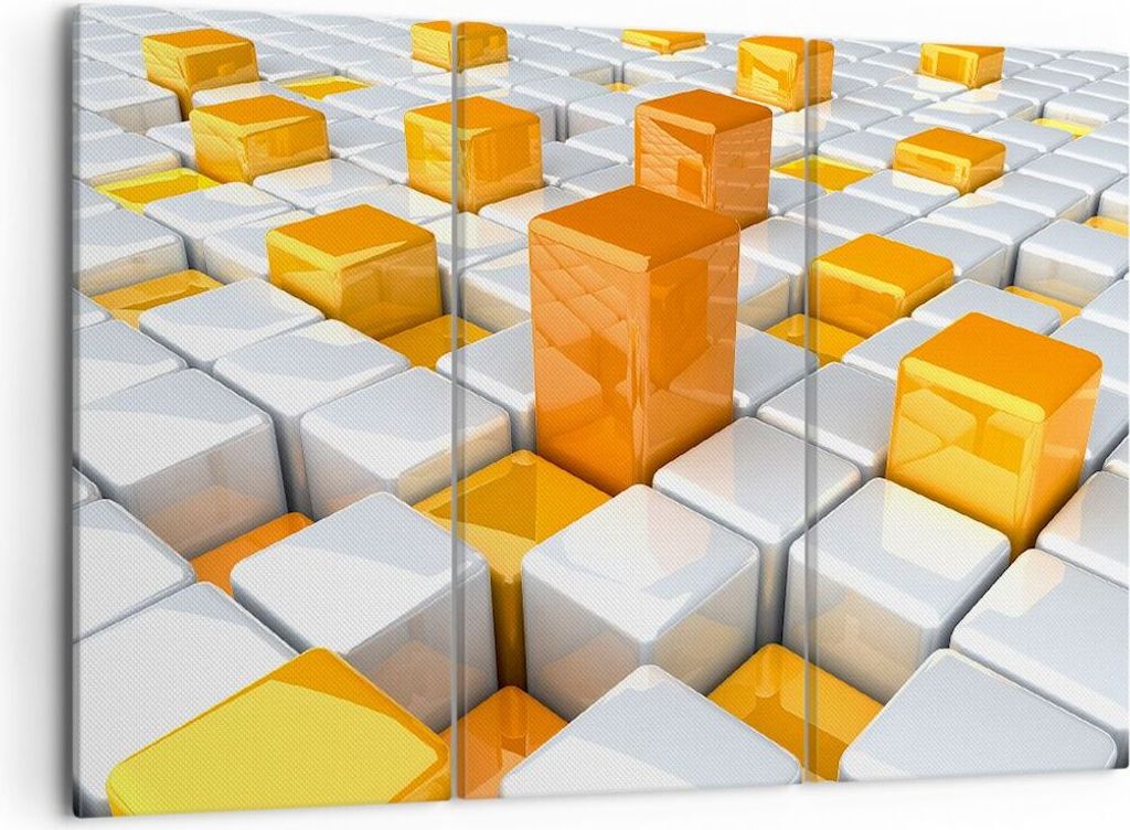Bild auf Leinwand - Leinwandbild - Abstrakt computer grafik struktur - 105x70cm - Wand Bild - Wanddeko - Leinwanddruck - Bilder - Kunstdruck - Lein...