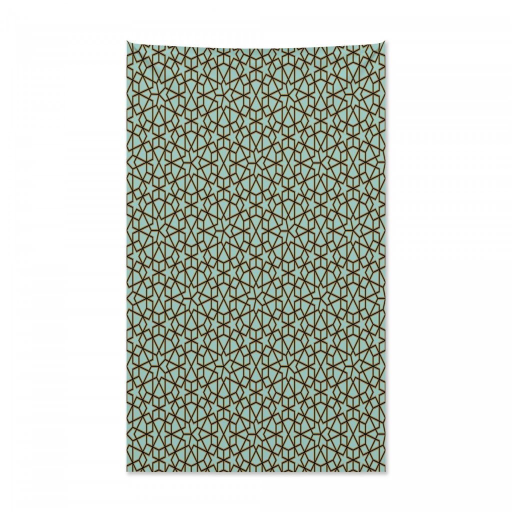 Abakuhaus marokkanisch Wandteppich und Tagesdecke, Geometrie alt touristisch aus Weiches Mikrofaser Stoff Kein Verblassen Klare Farben Waschbar, 14...