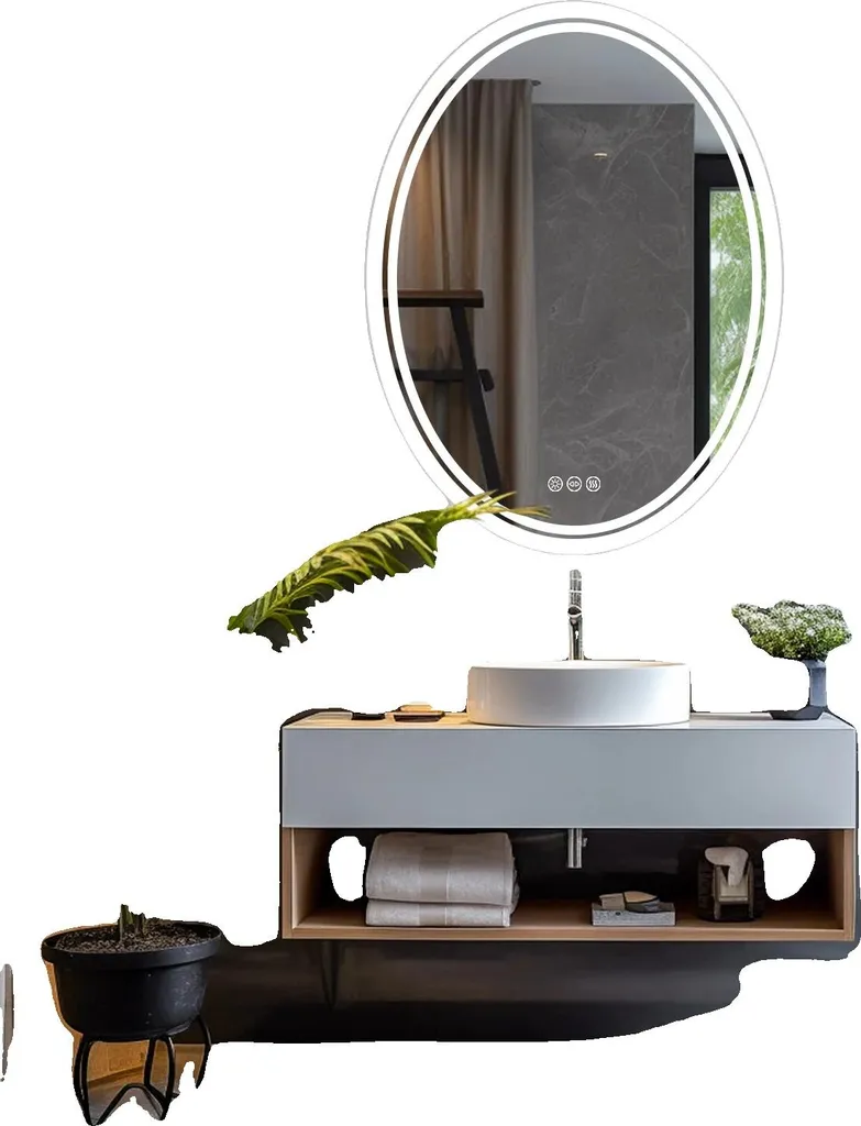 Miroir salle de bain éclairage variable 24X32 pouces spécial maquillage