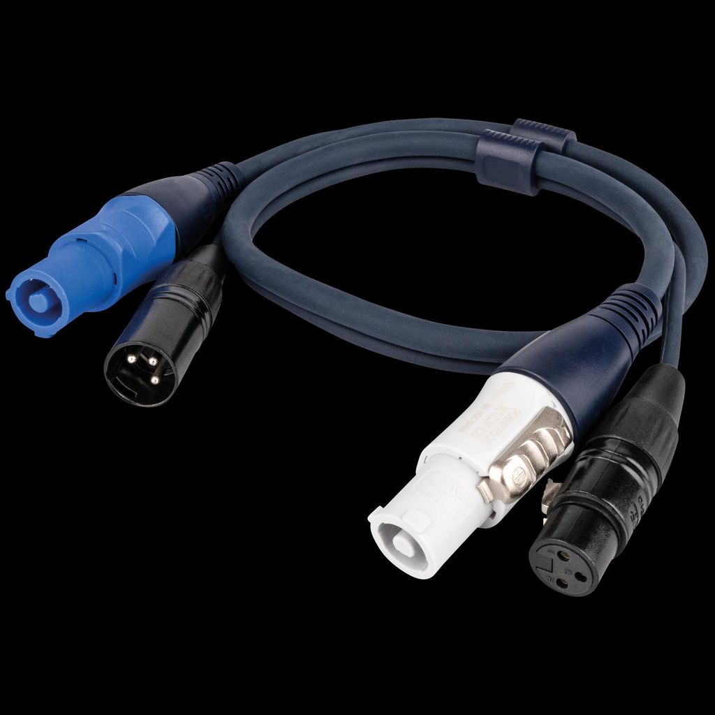 DAP FP17 Hybrid Cable - powerCON & 3-pin XLR - Audio / Power 0,75 m