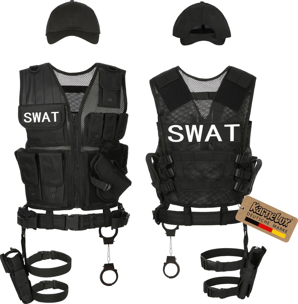 KarneLux Einsatzweste 4in1 Größe M-L SWAT, POLICE, FBI, Produktbild 