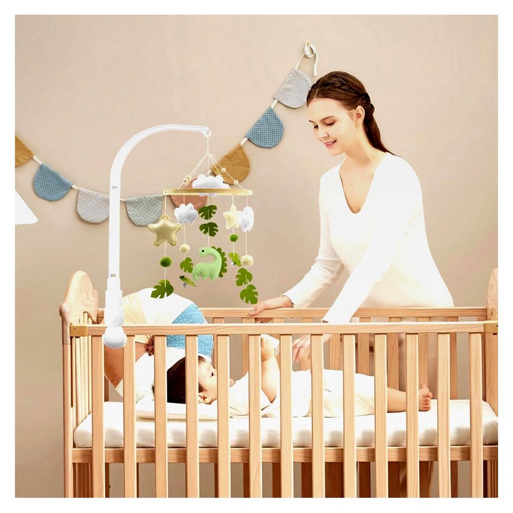 58 cm Baby Mobile Halter, abnehmbarer und verstellbarer Arm für hängende Krippenmobiles/Windspiele, weiß