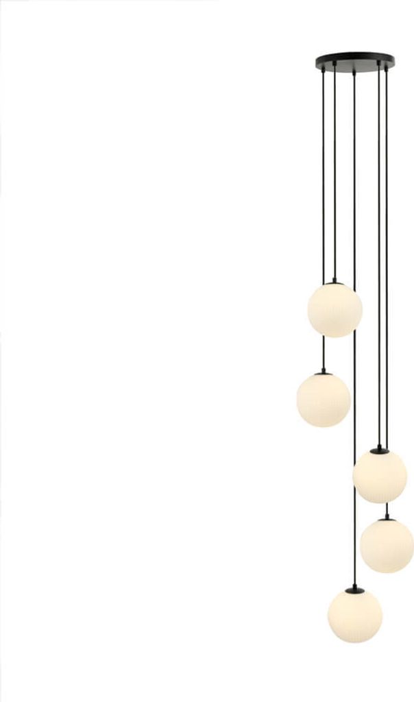 HOME DELUXE Skleněné závěsné svítidlo SUNA White - 5 světel Obrázek produktu 