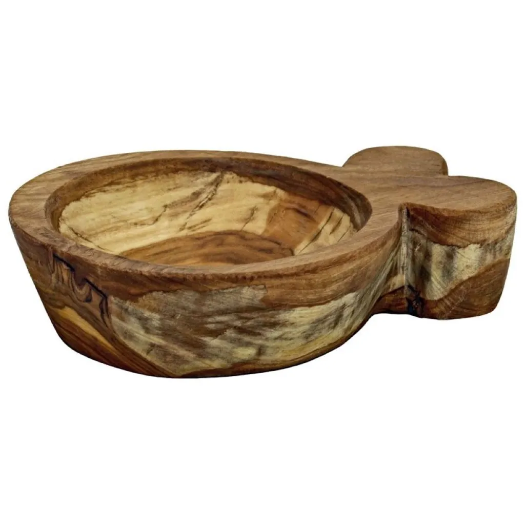 Portasapone in legno d'ulivo - mela 8cm