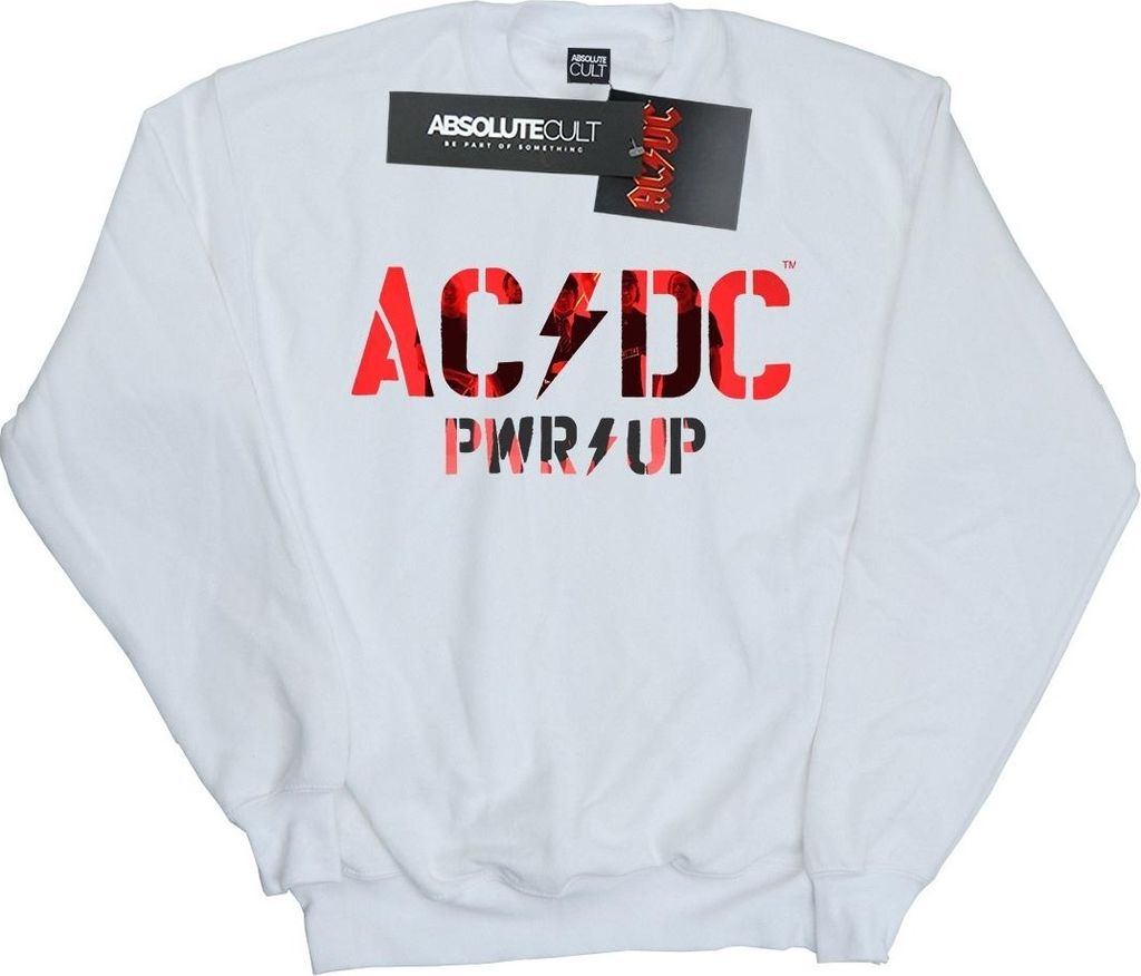 AC/DC - "PWR-UP" Sweatshirt für Herren BI4501 (L) (Weiß)