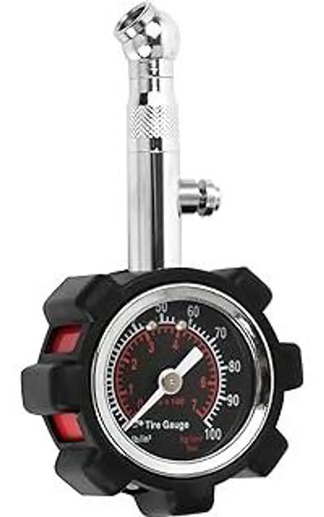 Misuratore Pressione Pneumatici Calibrato Meccanico 0-100 PSI Alta Precisione