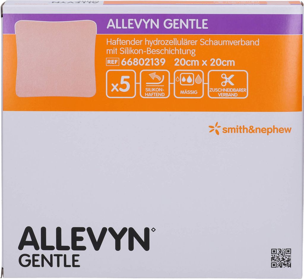 Allevyn Gentle 20cmx20cm, 5 St VER Produktbild 