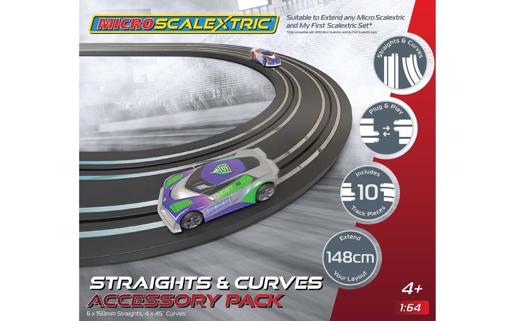 Micro Scalextric Straights & Curves Track Extension Pack