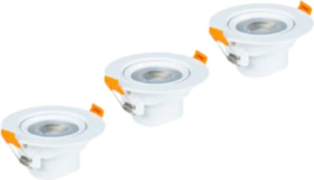 Faretto da incasso a LED, set di 3, 5W, 350lm, colore della Immagine del prodotto 