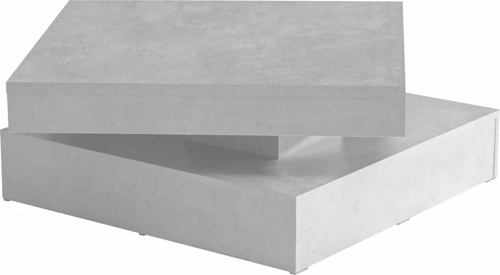 Table basse rotative 78x78 cm blanche pour salon moderne et convivial - 5
