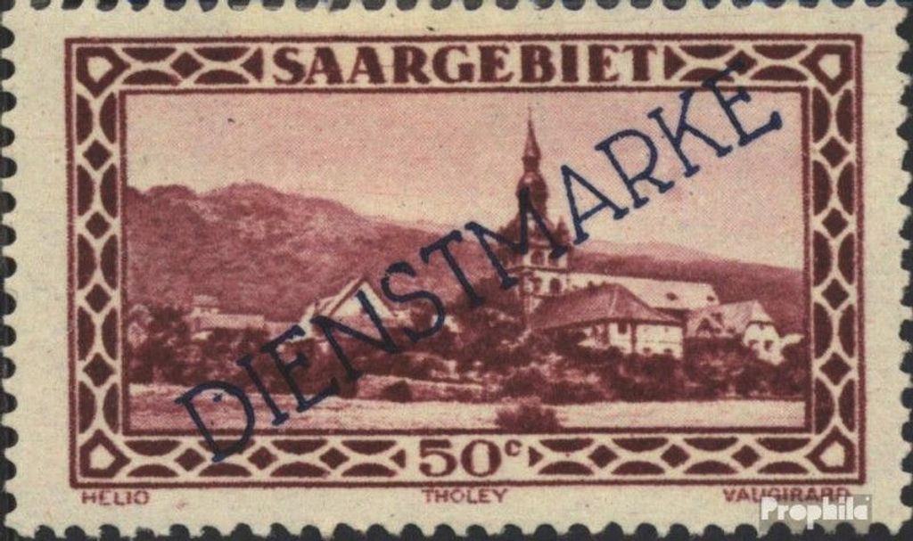 Briefmarken Saarland 1927 Mi D18 mit Falz Freimarken
