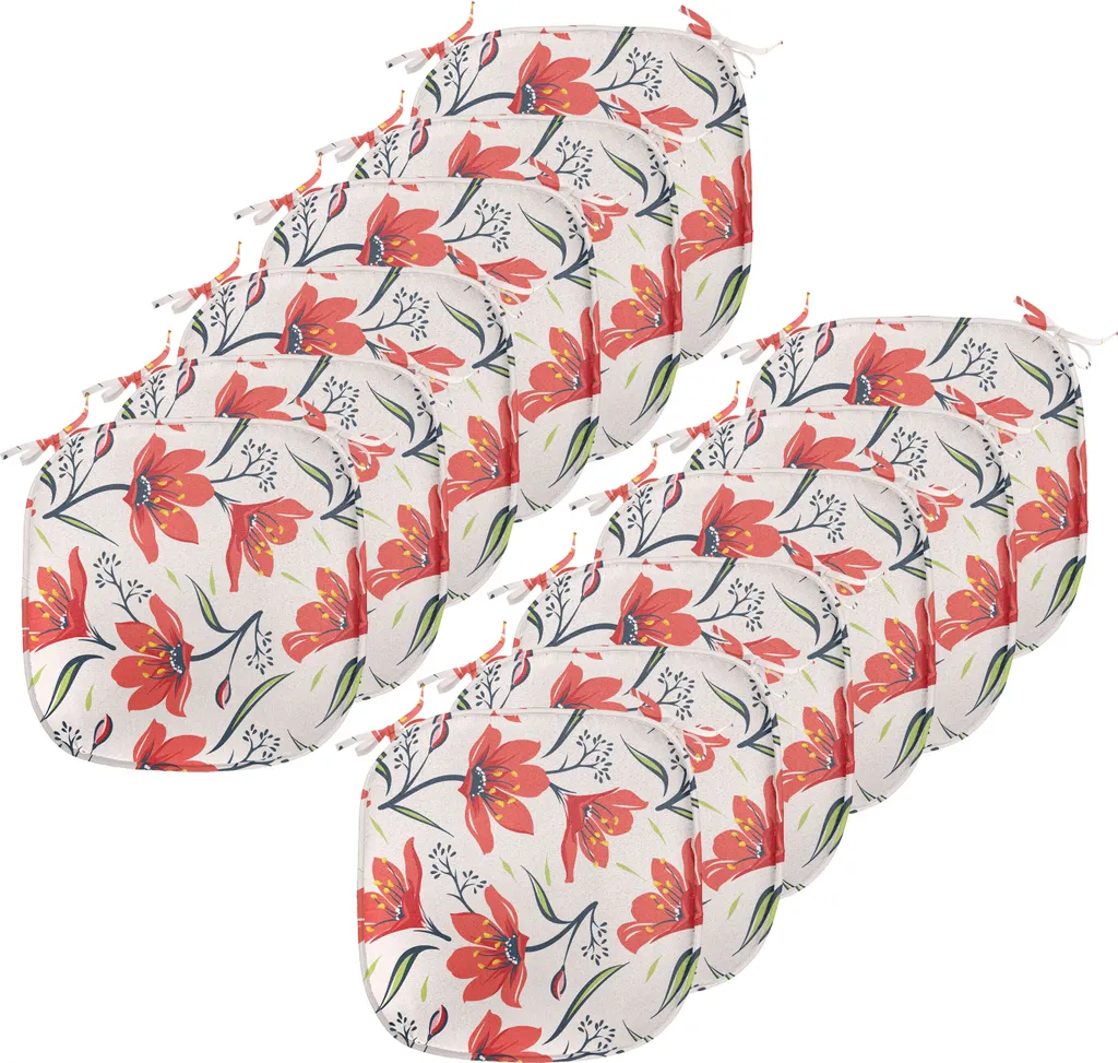 Coussin de Chaise Anti-Tache Lot de 12 Galettes Confortables 40x40cm