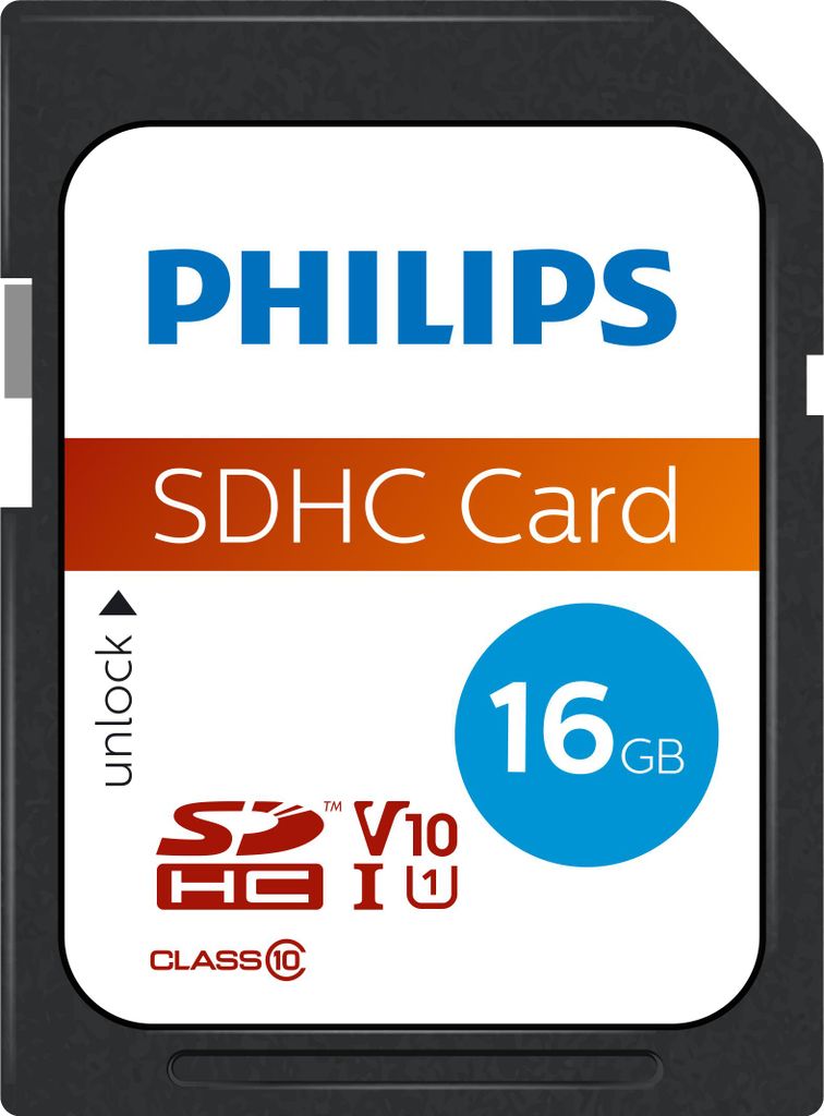 Carte SDHC Philips 16 Go Classe 10, UHS-I Image du produit 
