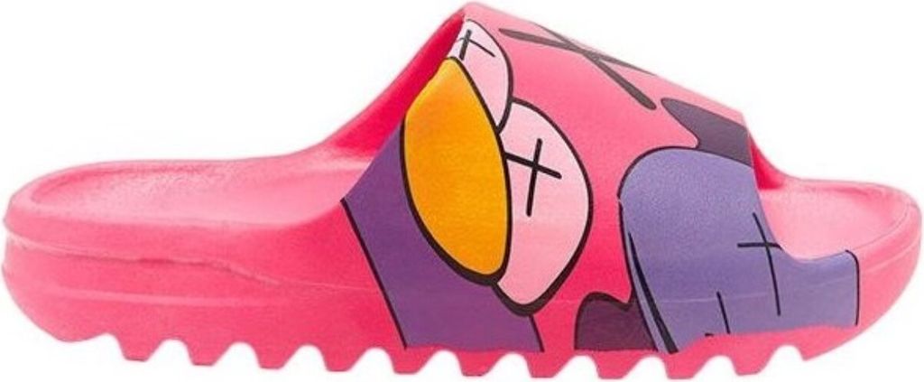 Damen Schaumstoff Badelatschen Badeschuhe Pantoletten Keks Monster Dunkelrosa Gr.38