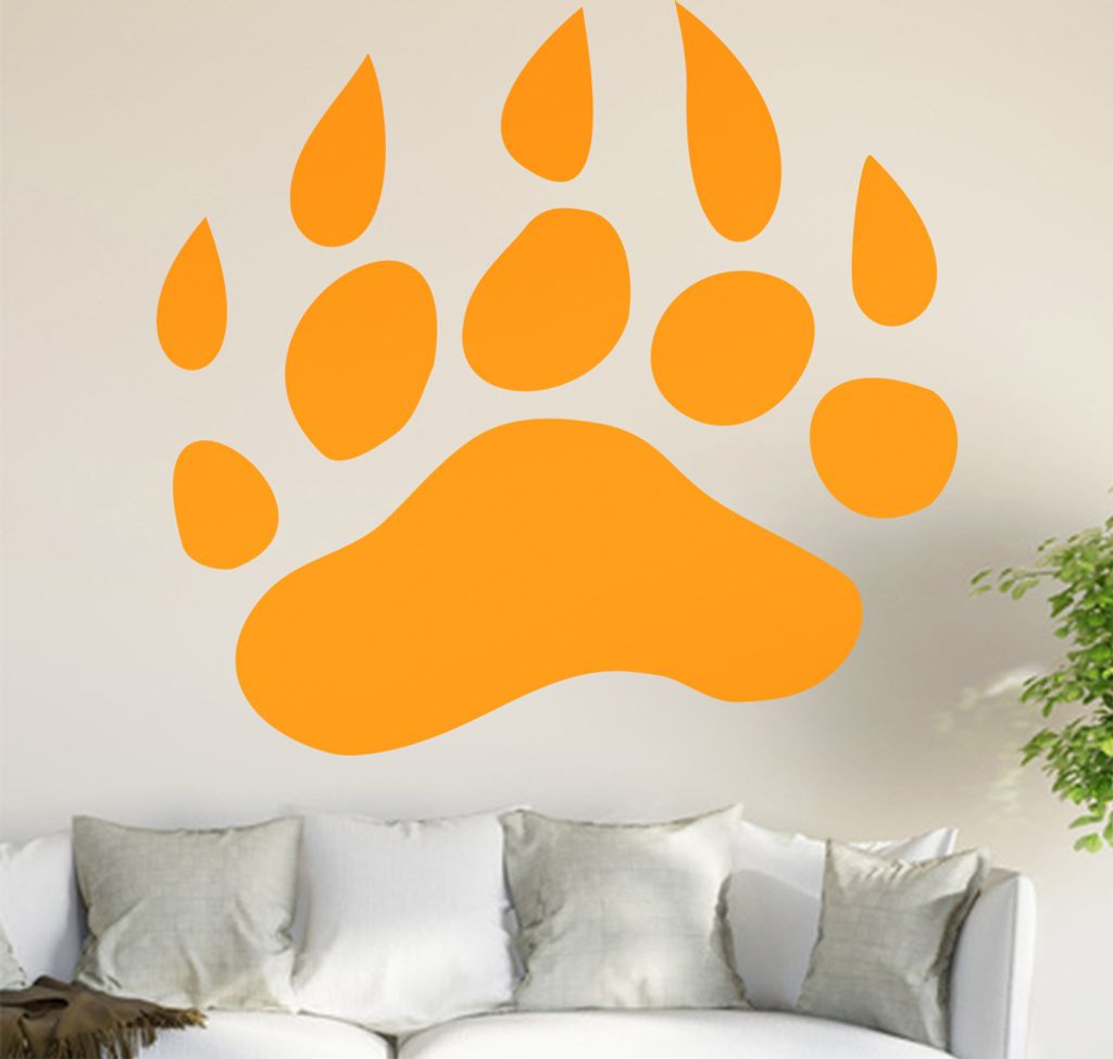 Bärentatze Wandtattoo in 6 Größen - Wandaufkleber Wall Sticker - Dekoration, Küche, Wohnzimmer, Schlafzimmer, Badezimmer