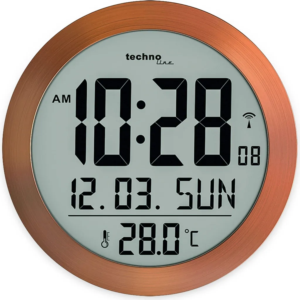 Horloge Murale Silencieuse Technoline WS8038 Grand Format Style Moderne