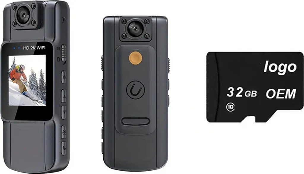 Caméra Clip de Corps M11-2 WIFI 4K Haute Résolution avec Carte TF 32 Go