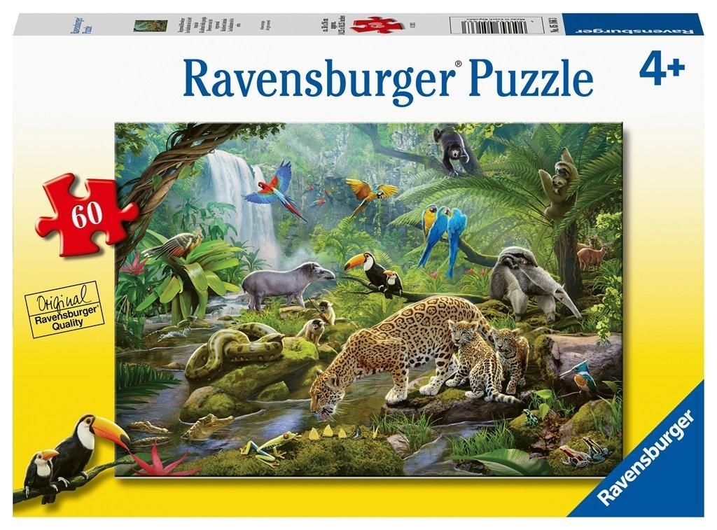 RAVENSBURGER Regenwald-Tiere Puzzle 60 Teile