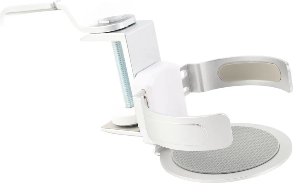 Porte-gobelet 2 en 1 avec support casque sous bureau pivotant à 360°