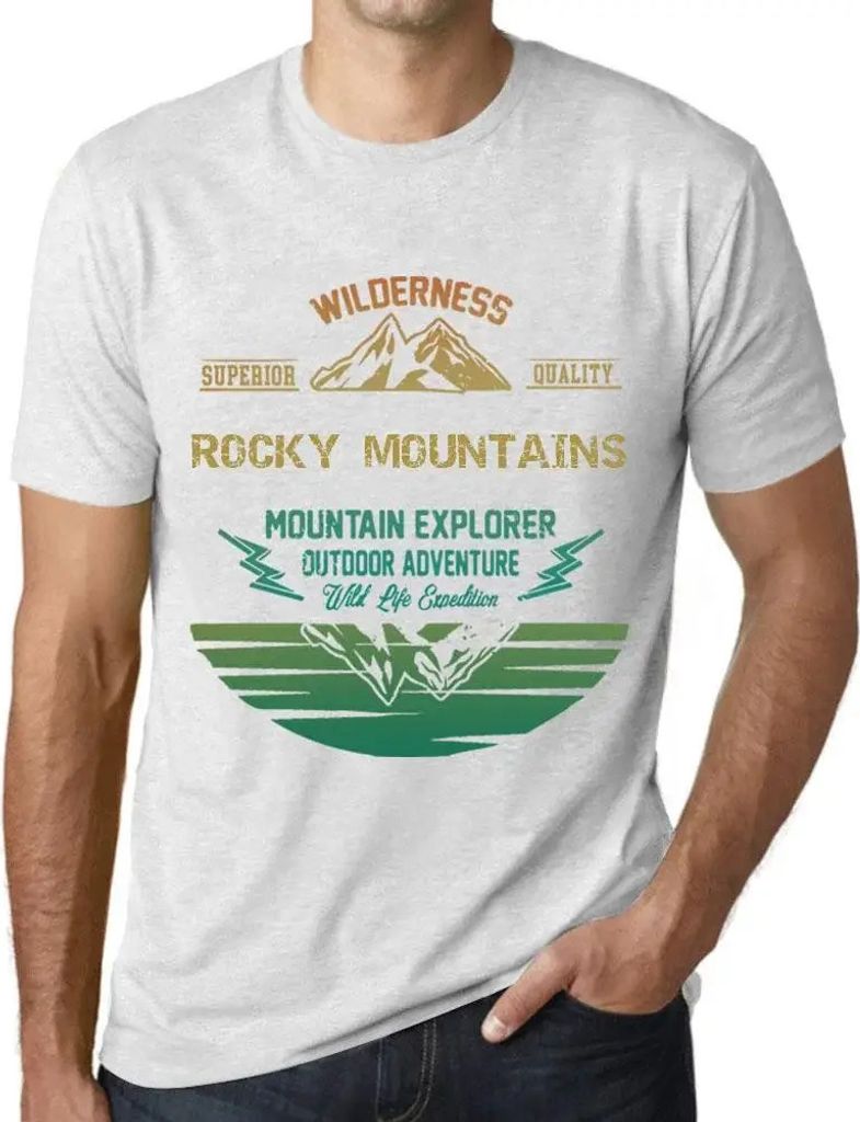 Herren Grafik T-Shirt Outdoor-Abenteuer Wildnis Bergforscher Felsengebirge – Outdoor Adventure, Wilderness, Mountain Explorer Rocky Mountains