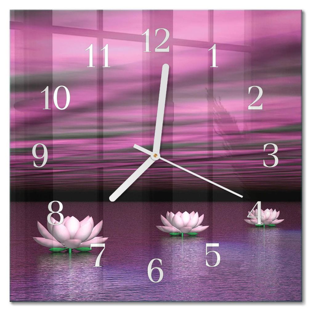 Tulup Glasuhr Wanduhr Küchenuhr Echt-Glas 30x30 cm Modern Produktbild 