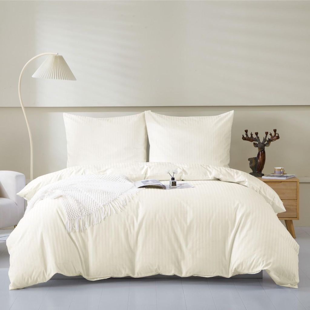 Hotel-Kissenbezug Ecru Hell Weich 50x70 Adamaszek 100 % Baumwolle