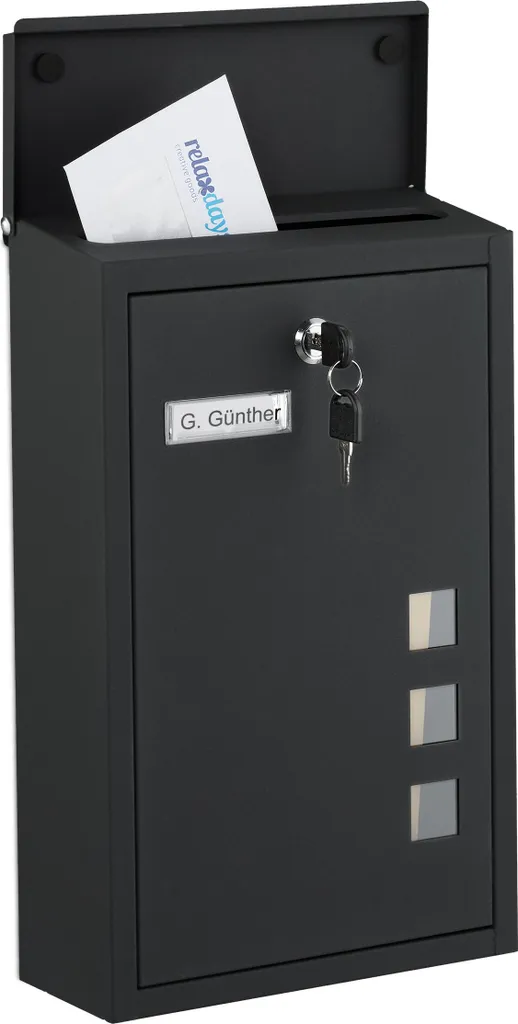 Boîte aux Lettres Murale Verticale de Grande Capacité pour Courrier et Journaux