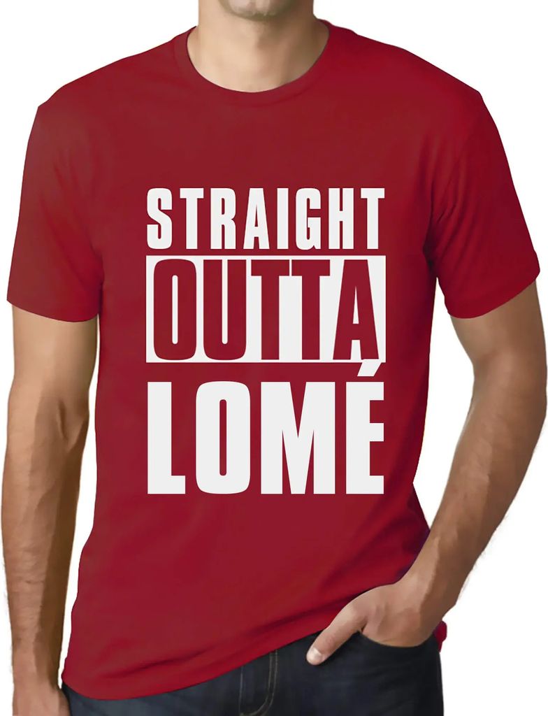 Herren Grafik T-Shirt Direkt aus Lomé – Straight Outta Lomé – Öko-Verantwortlich Vintage Jahrgang Kurzarm Lustige Druck Geburtstag Geschenk ...