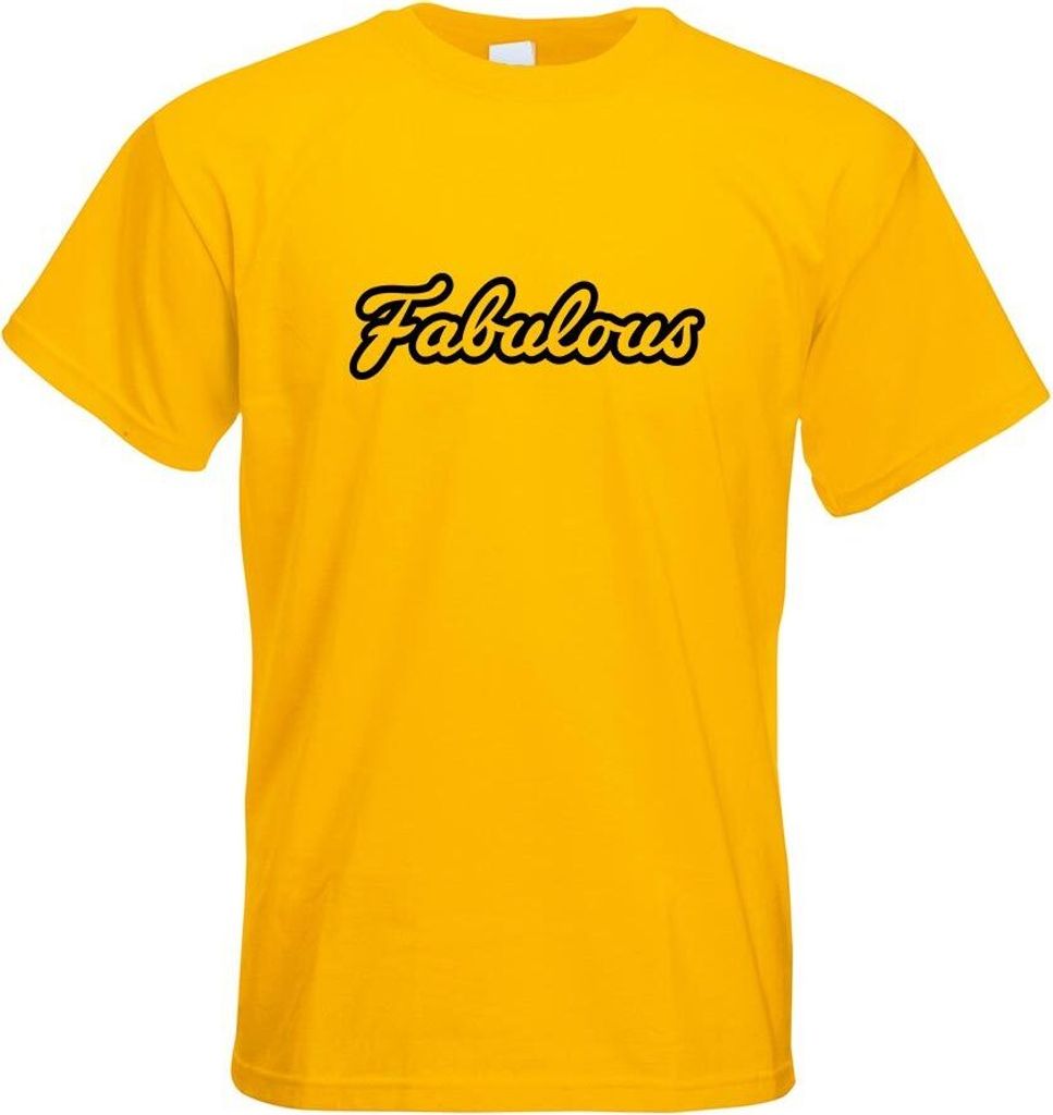 Kiwistar - T-Shirt - gelb - Fabulous fabelhaft fabled Motiv Bedruckt Funshirt Design Print - mit Motiv Bedruckt - Funshirt Design - Sport - Freizei...
