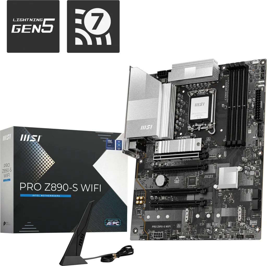 MSI PRO Z890-S WIFI Carte Mère Intel Z890 LGA 1851 ATX DDR5 PCIe 5.0