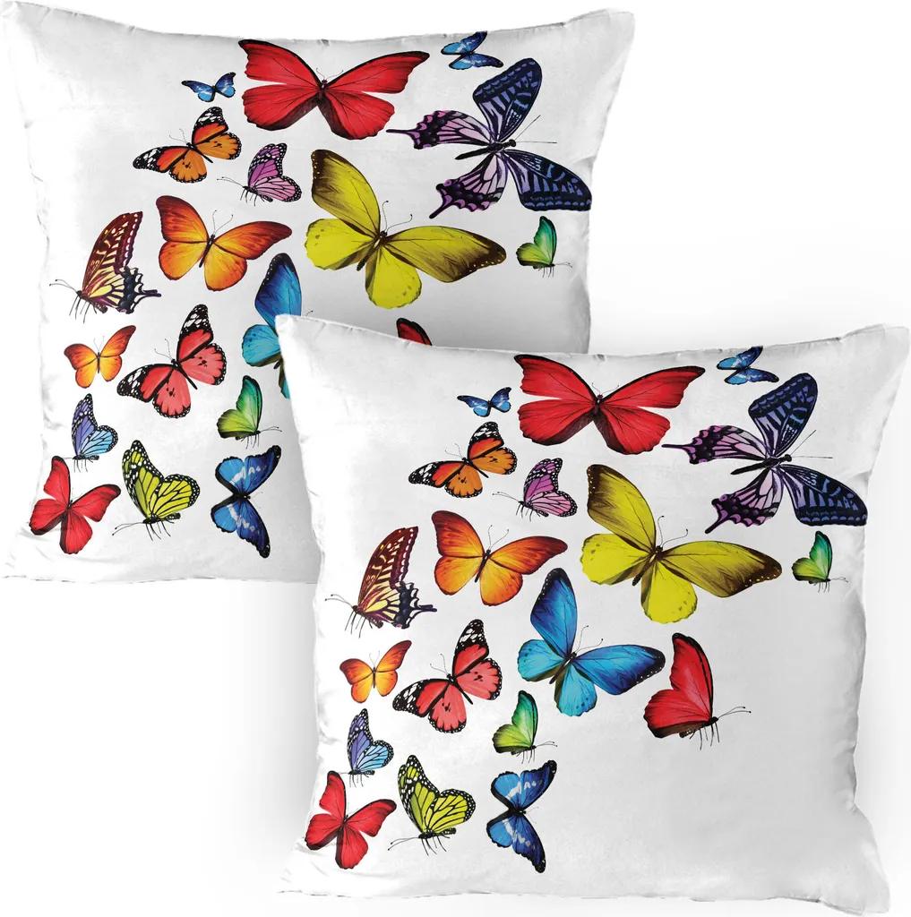 Set 2 Federe 80x80 Farfalle ABAKUHAUS | Arredo Casa Multicolore