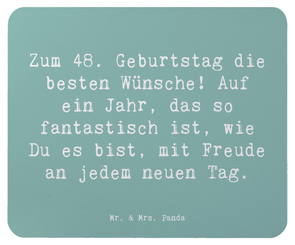 Mr. & Mrs. Panda Mousepad Spruch 48. Geburtstag - Meeresbrise - Geschenk, unvergessliche Momente, Happy Birthday, computer mauspad, Mouse Pad, Glü...