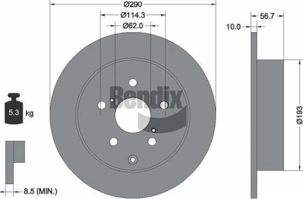 Équipez votre Corolla avec le disque de frein Bendix BDS1329 fiable