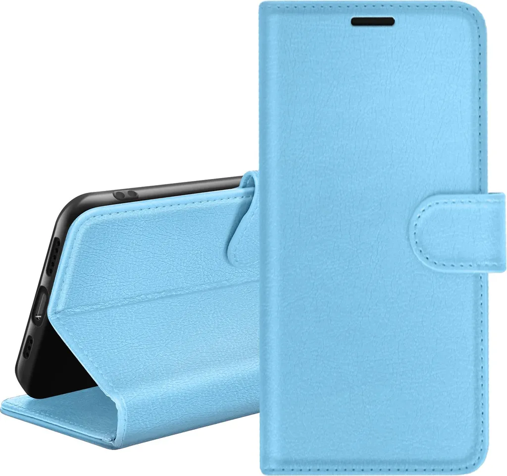 Cover Xiaomi Redmi 13 Zanaé Blu Chiaro - Portafoglio e Stand Video