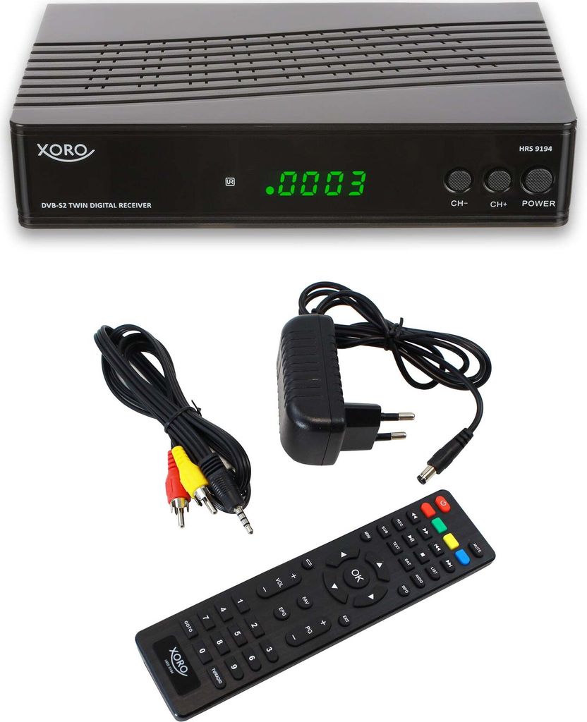 Xoro HRS 9194, Twin HD DVB-S2 Receiver, schwarz, PVR Ready Produktbild 7
